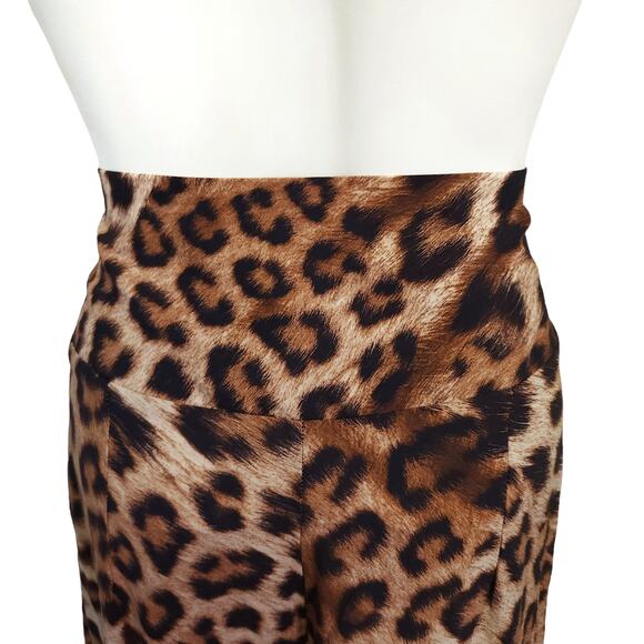 ERIKA PENA Pya Palazzo Animal High Waisted leopard print wide leg pants XS NEW - Picture 5 of 8